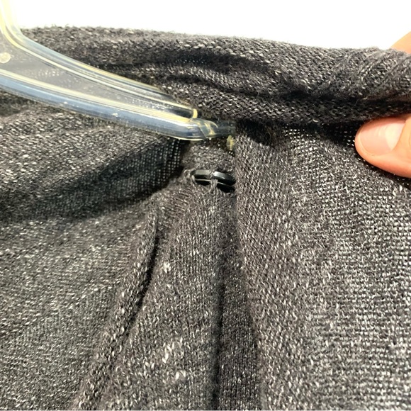 All Saints Gray Knit Sweater Vest Waterfall Sleeveless Cardigan size 8 - Picture 5 of 9